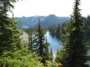 thumbnail view of Lake Valhalla from the trail above it